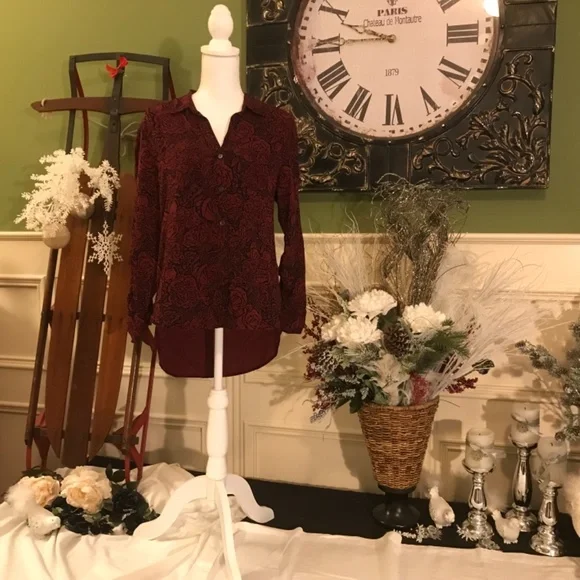 Rock & Republic button up high low blouse - Picture 2 of 9